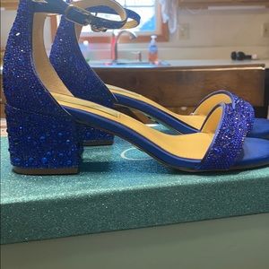 Betsy Johnson Royal Blue jeweled Heels.